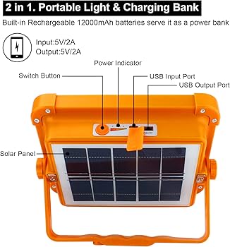400W ,600wat and 800watt and 1000watt LED Solar Work Light 25000, 35000 nad 60000 MAH SOLOR POWER BANK WITHwith 4 Modes, Waterproof Portable Solar Power Outdoor Working Light
