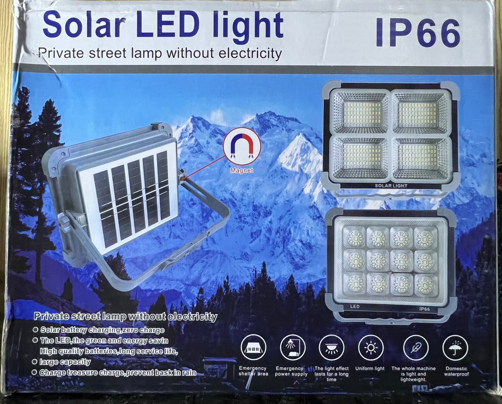 800Watt and 1000warr Solar LED Light with 50000MAH and 60000mah Solar Power Bank , 4 Modes, Waterproof, Portable Solar Power Outdoor Working Light